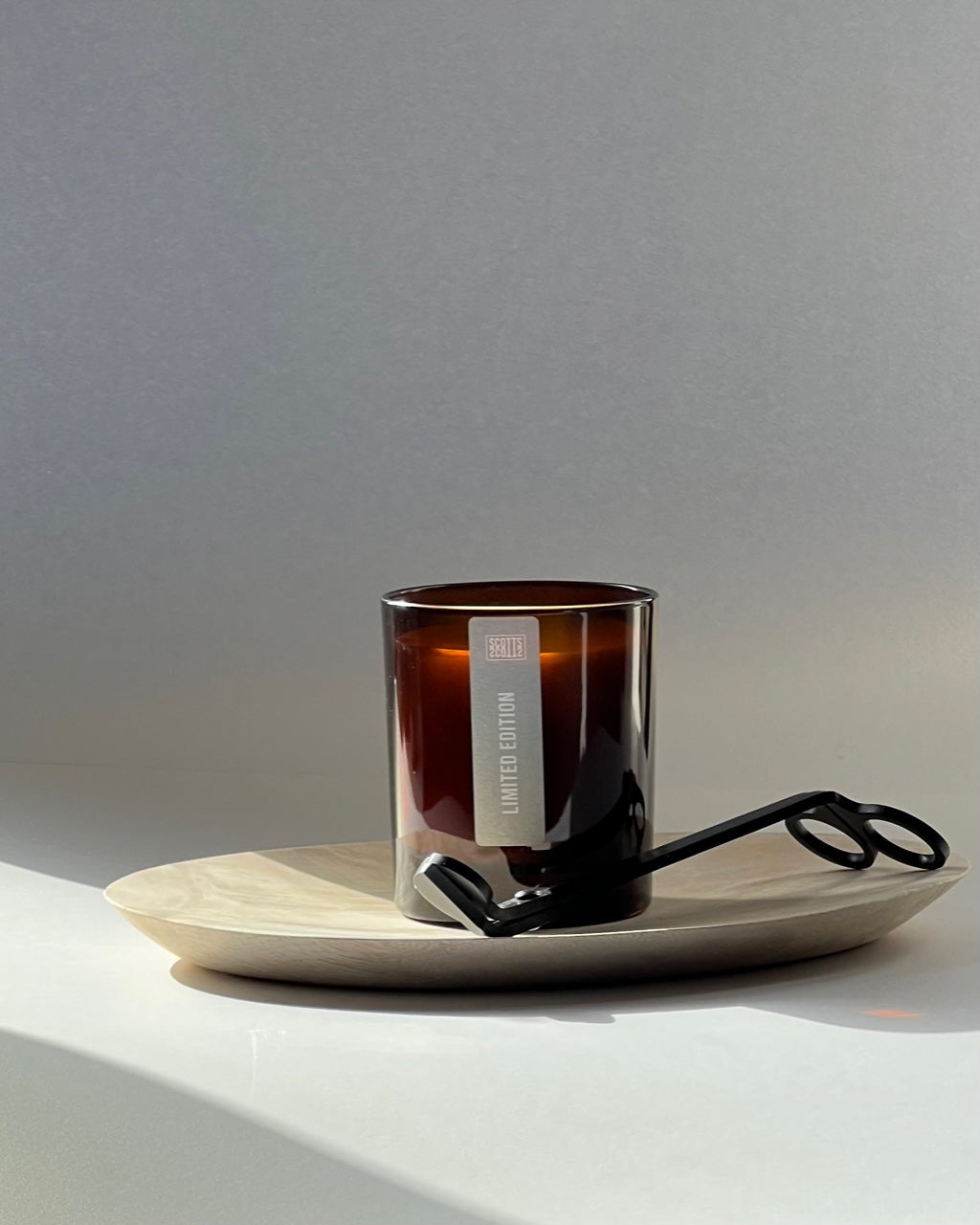 FESTIVE AMBER GLASS CANDLE