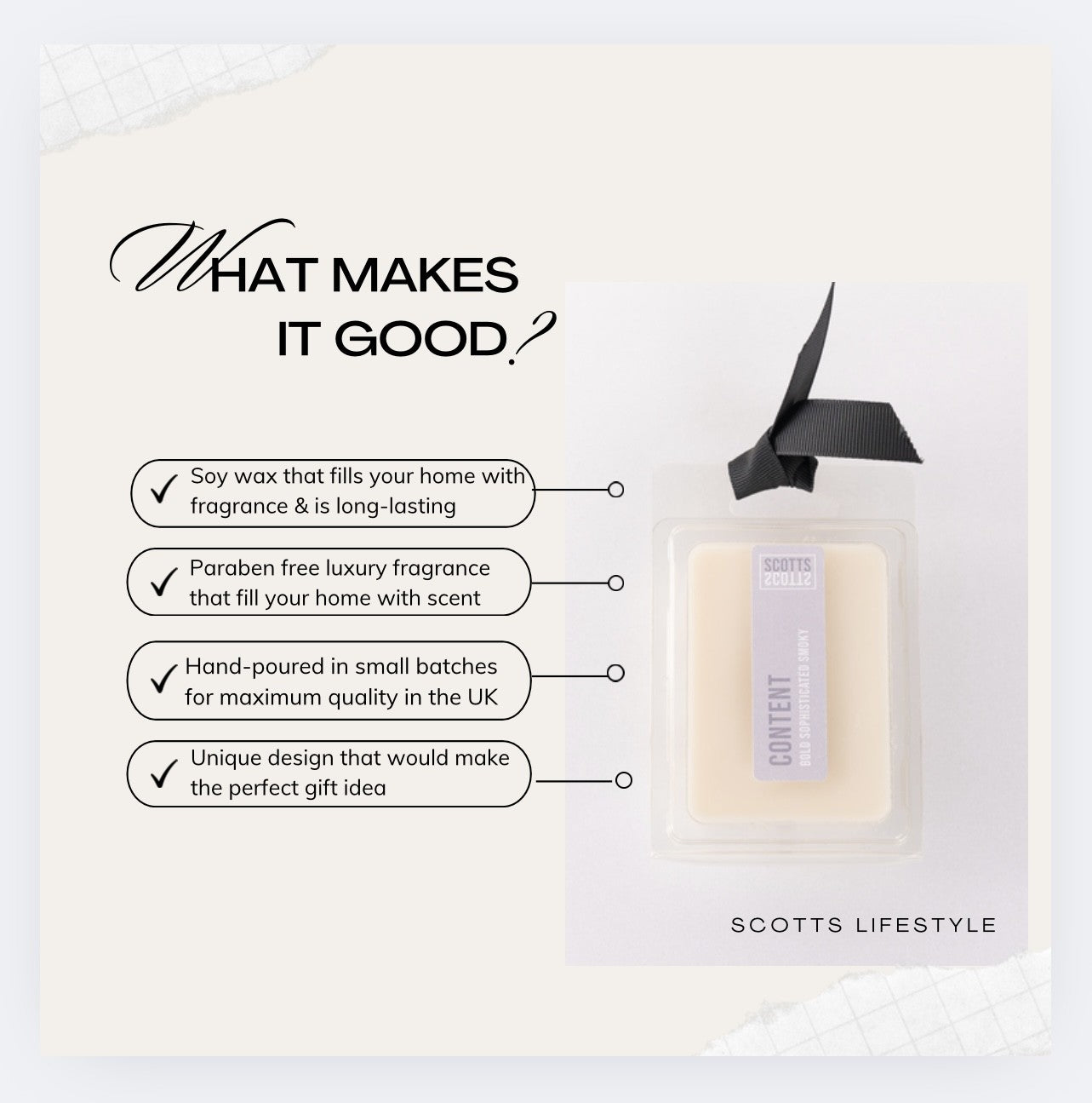 CONTENT SOY WAX MELT