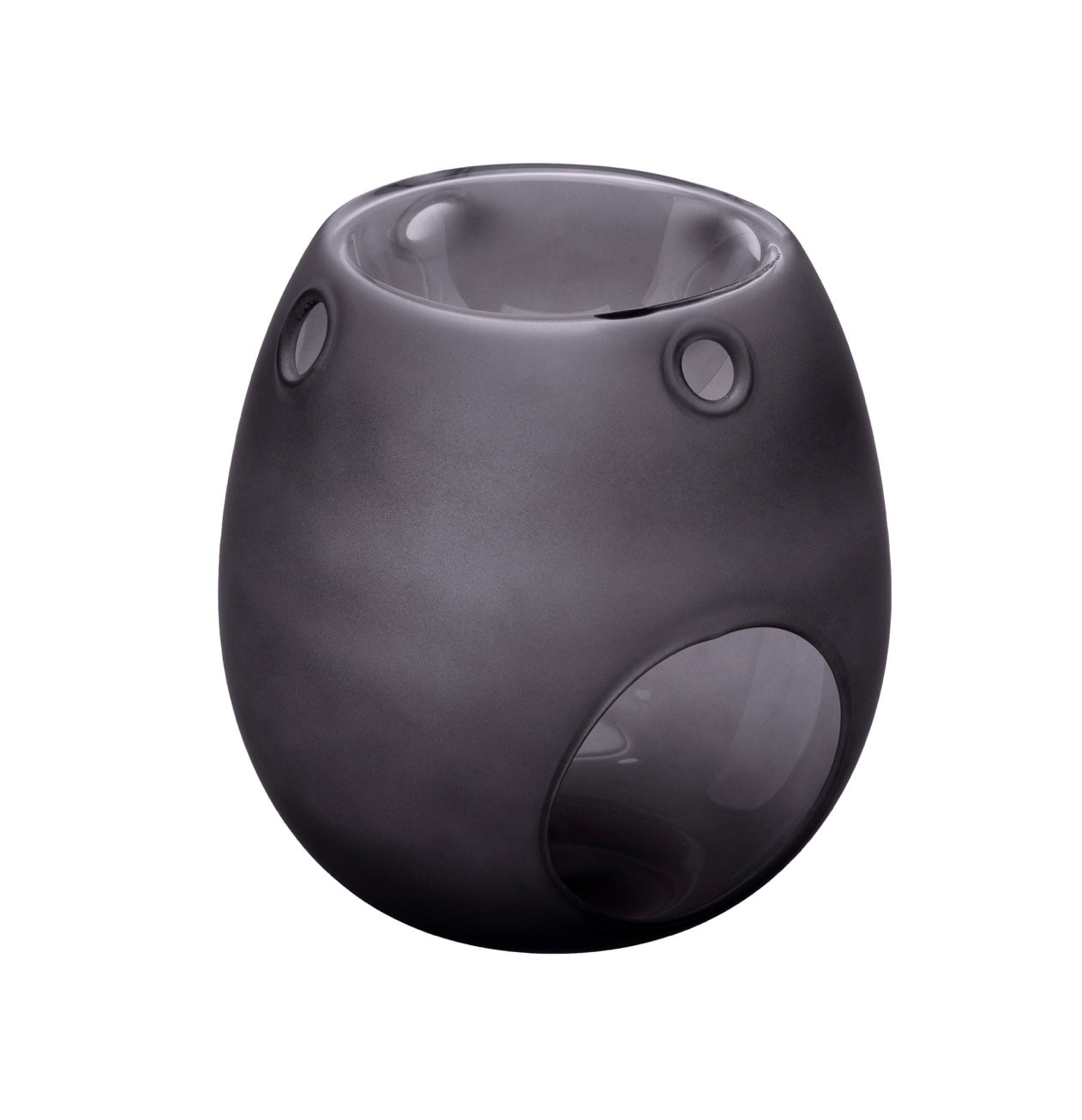 WAX MELT WARMER - FROSTED BLACK GLASS