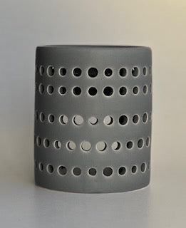 WAX MELT WARMER - GREY CUT OUT DOT