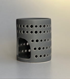 WAX MELT WARMER - GREY CUT OUT DOT