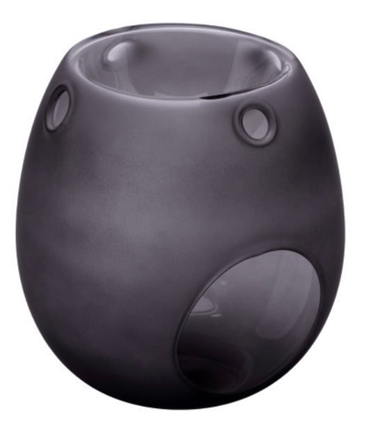 WAX MELT WARMER - FROSTED BLACK GLASS