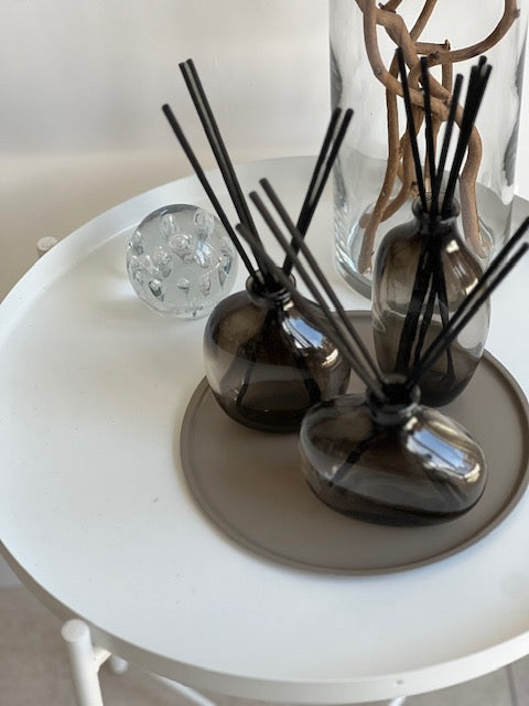 REFILLABLE GLASS REED DIFFUSER VASE (Squat silhouette)