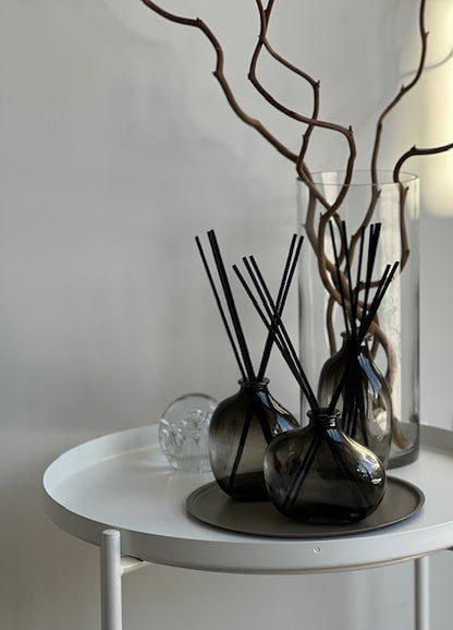 REFILLABLE GLASS REED DIFFUSER VASE (Round silhouette)
