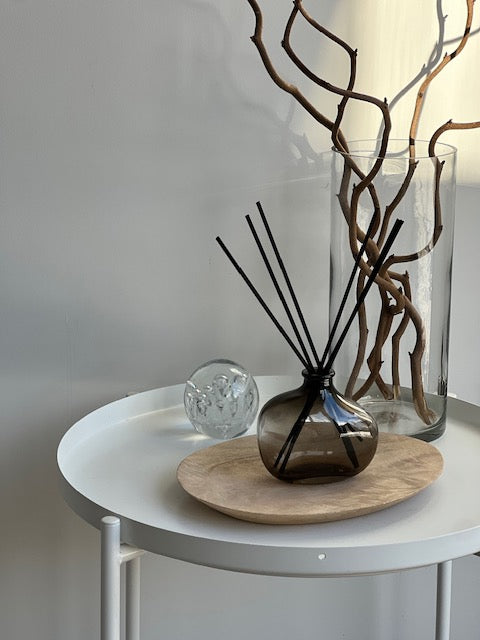 REFILLABLE GLASS REED DIFFUSER VASE (Squat silhouette)