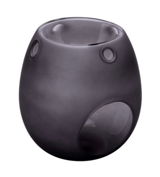 WAX MELT WARMER - FROSTED BLACK GLASS