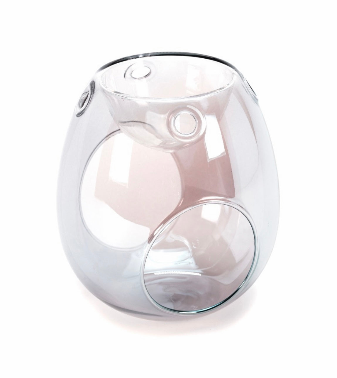 WAX MELT WARMER - PEARL GREY GLASS