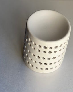 WAX MELT WARMER - WHITE CUT OUT DOT