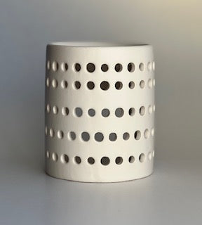 WAX MELT WARMER - WHITE CUT OUT DOT