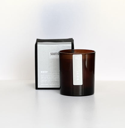 WINTRY AMBER GLASS CANDLE