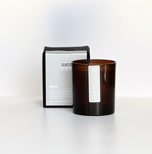 WINTRY AMBER GLASS CANDLE