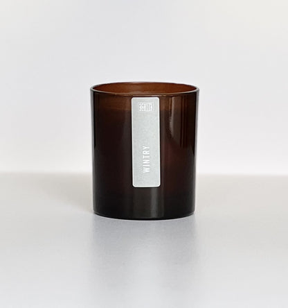 WINTRY AMBER GLASS CANDLE